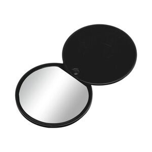 Round Cosmetic Mirror Compact Mirror for Business Travel Black